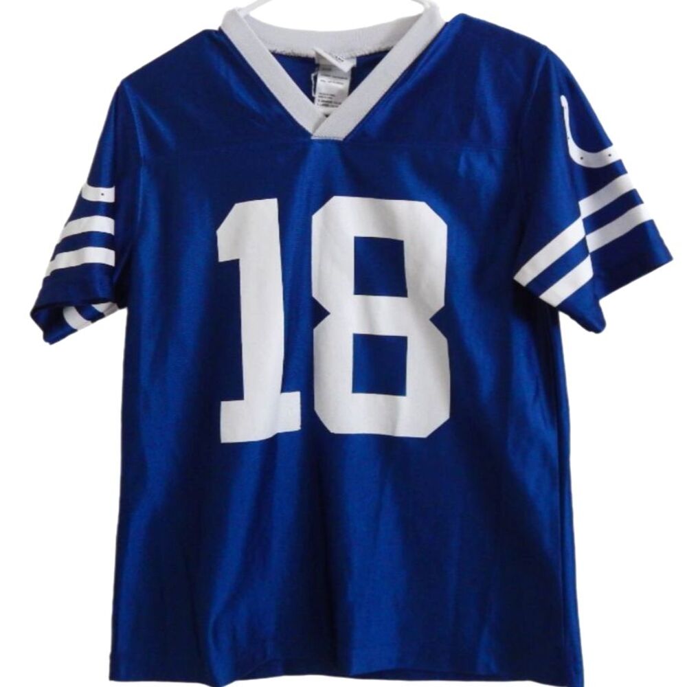 NFL Team Apparel Peyton Manning #18 Colts Jersey Shirt Boys Large 10/12